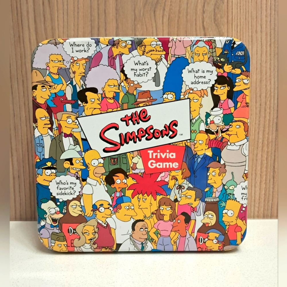 THE SIMPSONS TRIVIA GAME TIN